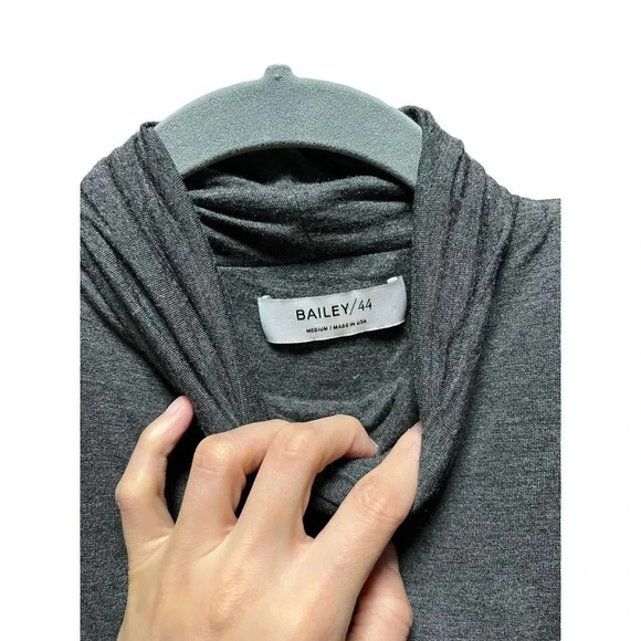 Bailey 44 Ruched Stretch jersey Turtleneck Top - Picture 4 of 6